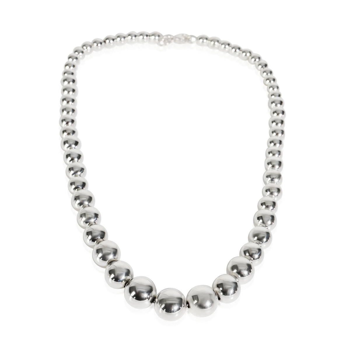 Tiffany & Co. Sterling Silver HardWear Graduating Ball Necklace