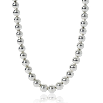 Tiffany & Co. Sterling Silver HardWear Graduating Ball Necklace
