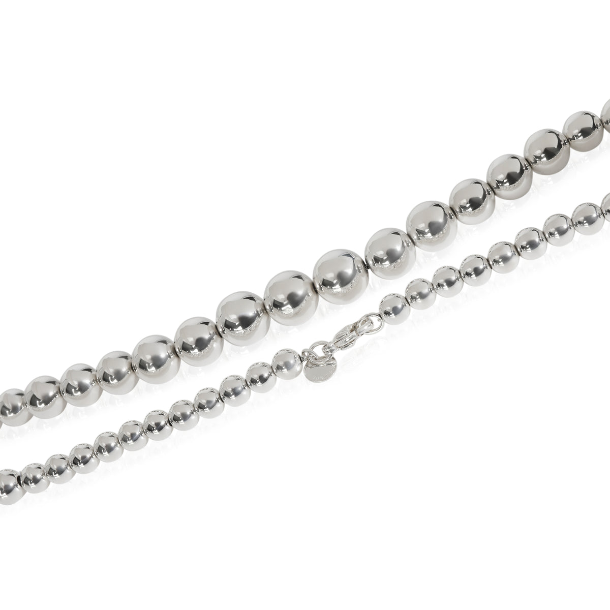 Tiffany & Co. Sterling Silver HardWear Graduating Ball Necklace