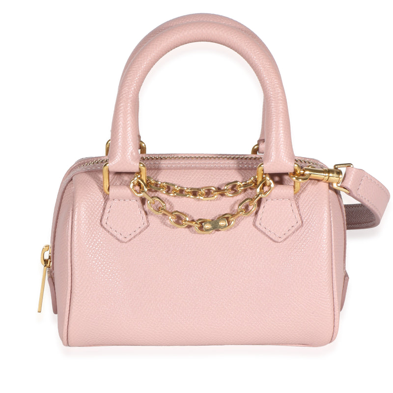Celine Pink Grained Calfskin Mini Boston Bag Handbag id