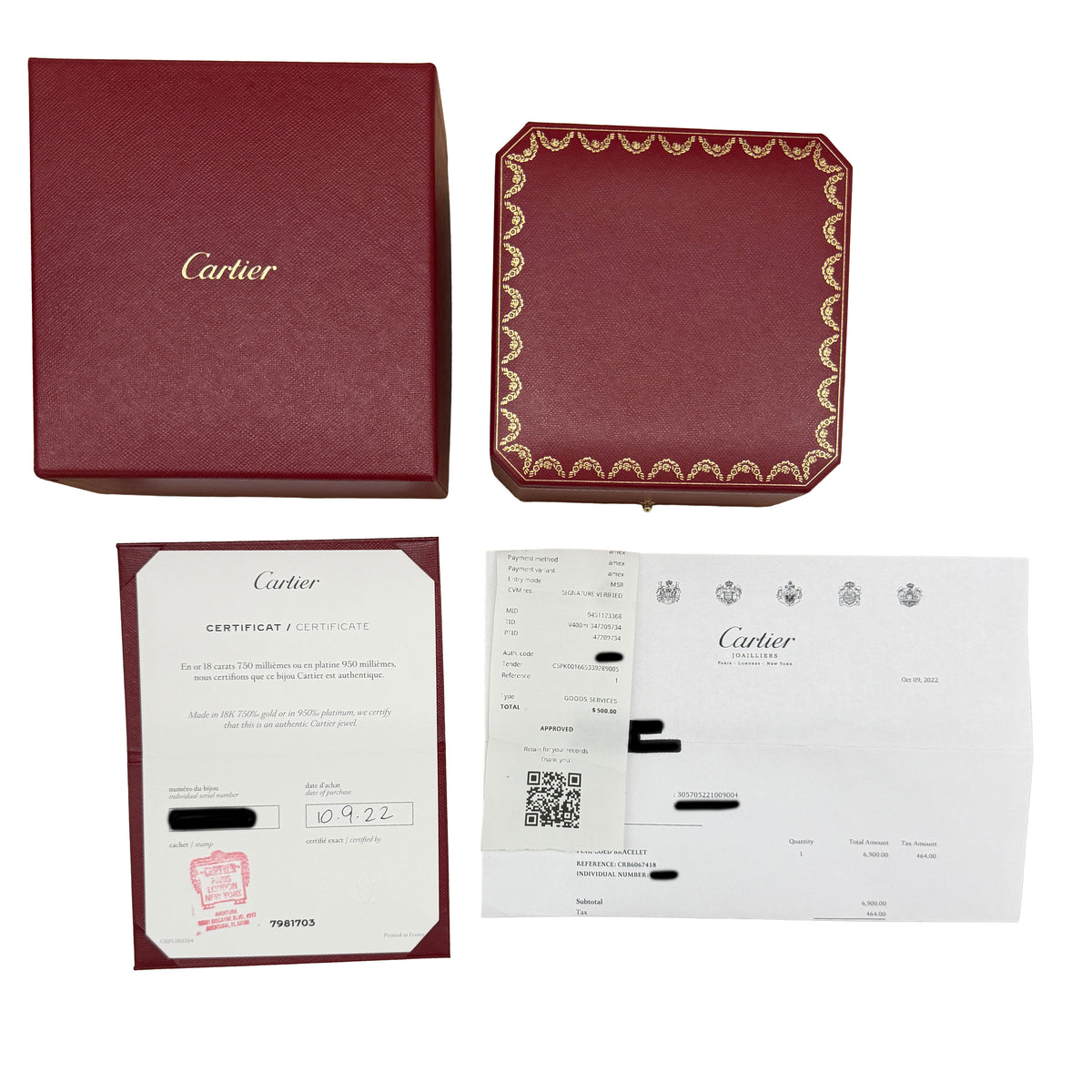 Cartier Rose Gold Love Bracelet box