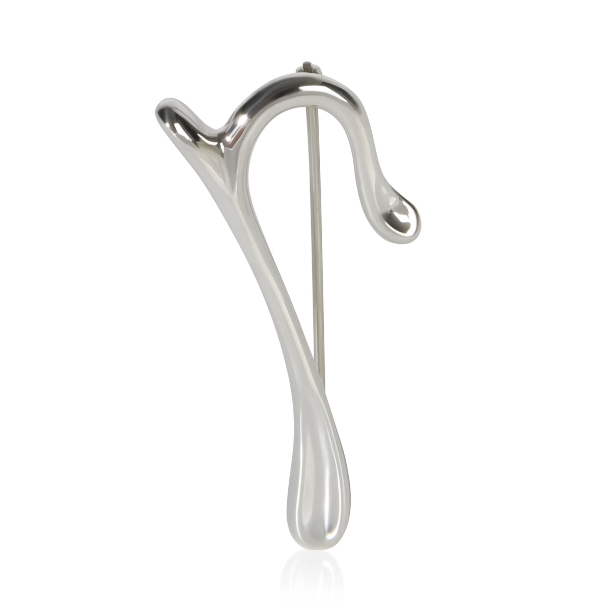 Tiffany & Co. Sterling Silver Elsa Peretti Alphabet P Brooch fv