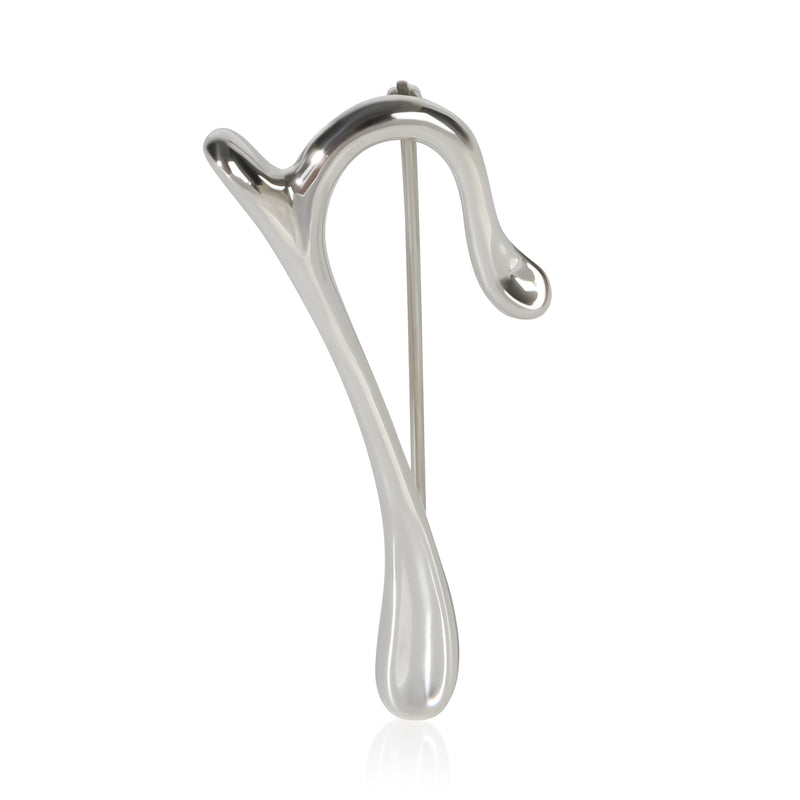 Tiffany & Co. Sterling Silver Elsa Peretti Alphabet P Brooch fv