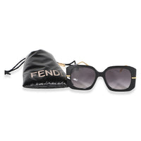 Fendi Black Acetate Oversized Rectangle Lens graphy Sunglasses id