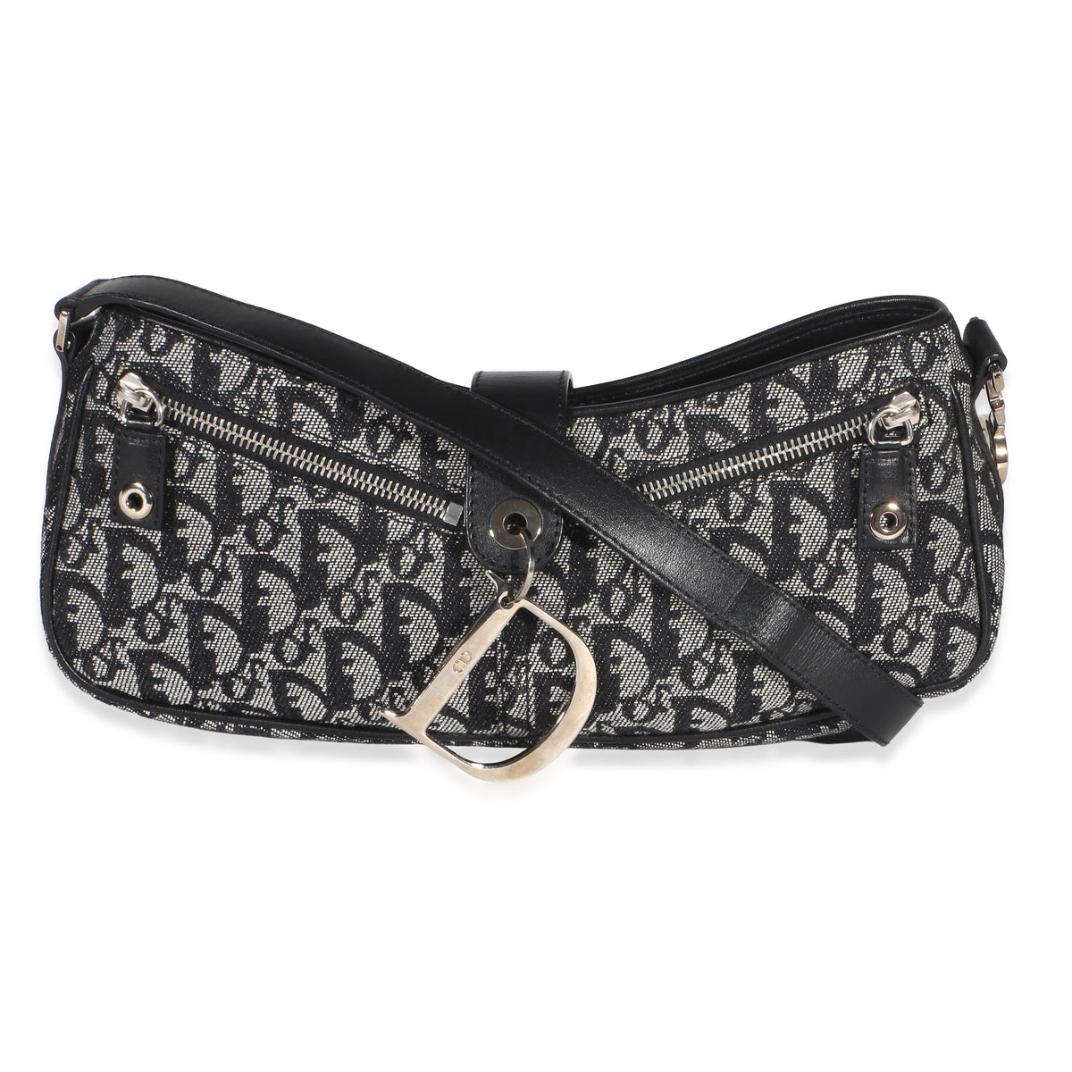 Christian Dior Vintage Black Diorissimo Charm Shoulder Bag Handbag id