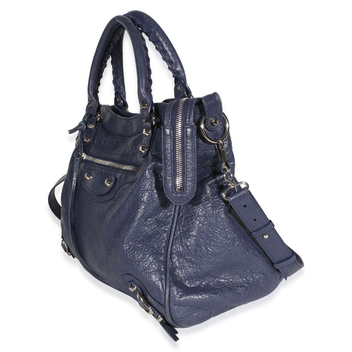 Balenciaga Bleu Obscur Agneau Silver Hardware Velo Bag Handbag 2