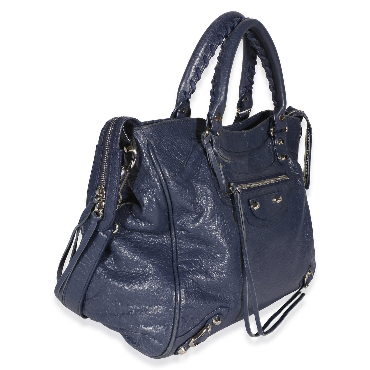Balenciaga Bleu Obscur Agneau Silver Hardware Velo Bag Handbag 3