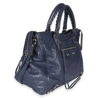 Balenciaga Bleu Obscur Agneau Silver Hardware Velo Bag Handbag 3