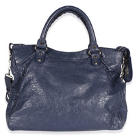 Balenciaga Bleu Obscur Agneau Silver Hardware Velo Bag Handbag 4