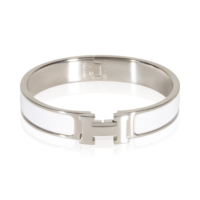 Hermès Clic H In Bracelet In Blanc fv