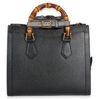 Gucci Black Textured Dollar Calfskin Web Medium Diana Tote Handbag 4