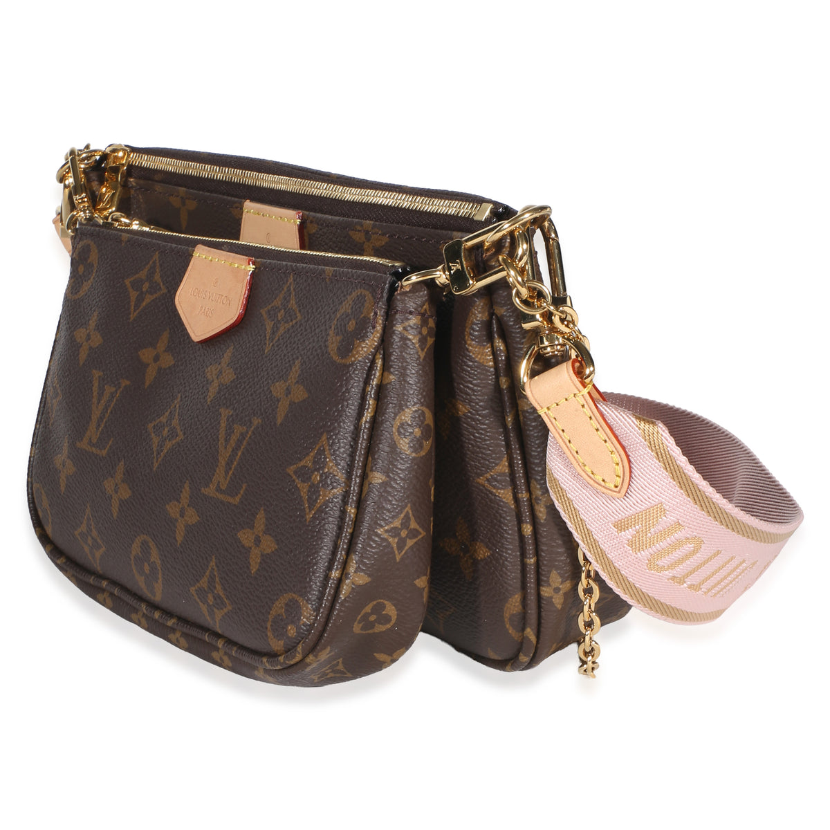Louis Vuitton Rose Clair Monogram Canvas Multi Pochette Handbag 3
