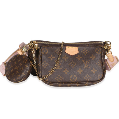 Louis Vuitton Rose Clair Monogram Canvas Multi Pochette Handbag id