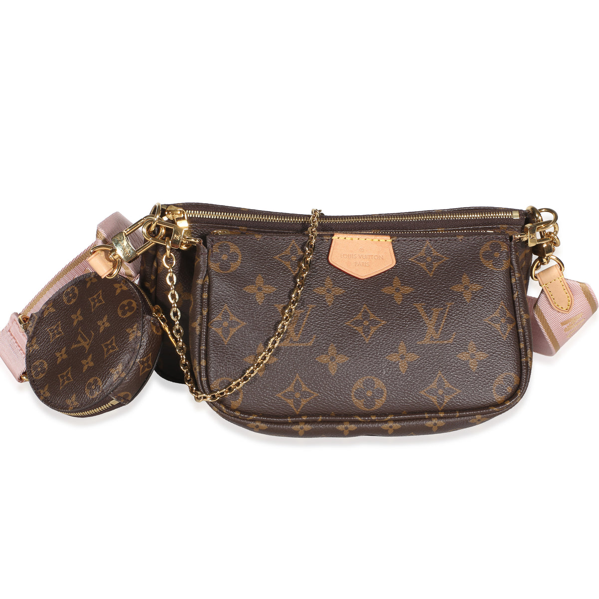 Louis Vuitton Rose Clair Monogram Canvas Multi Pochette Handbag id