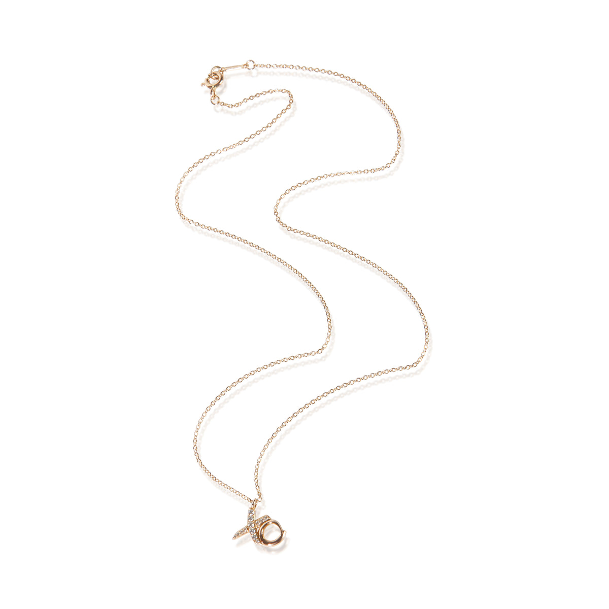 Tiffany & Co. Rose Gold Diamond Paloma Picasso XO Pendant 3