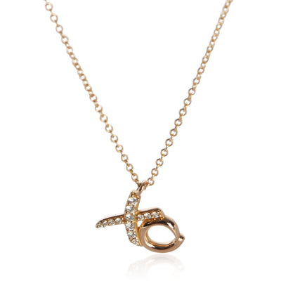 Tiffany & Co. Rose Gold Diamond Paloma Picasso XO Pendant fv