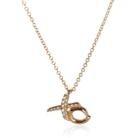 Tiffany & Co. Rose Gold Diamond Paloma Picasso XO Pendant fv