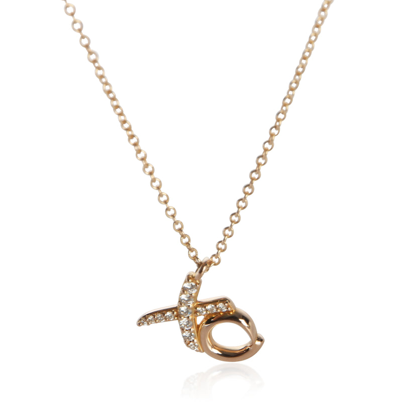 Tiffany & Co. Rose Gold Diamond Paloma Picasso XO Pendant fv