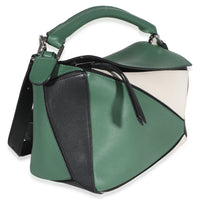 Loewe Green Multicolor Calfskin Medium Puzzle Bag Handbag 3