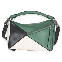 Loewe Green Multicolor Calfskin Medium Puzzle Bag Handbag 4