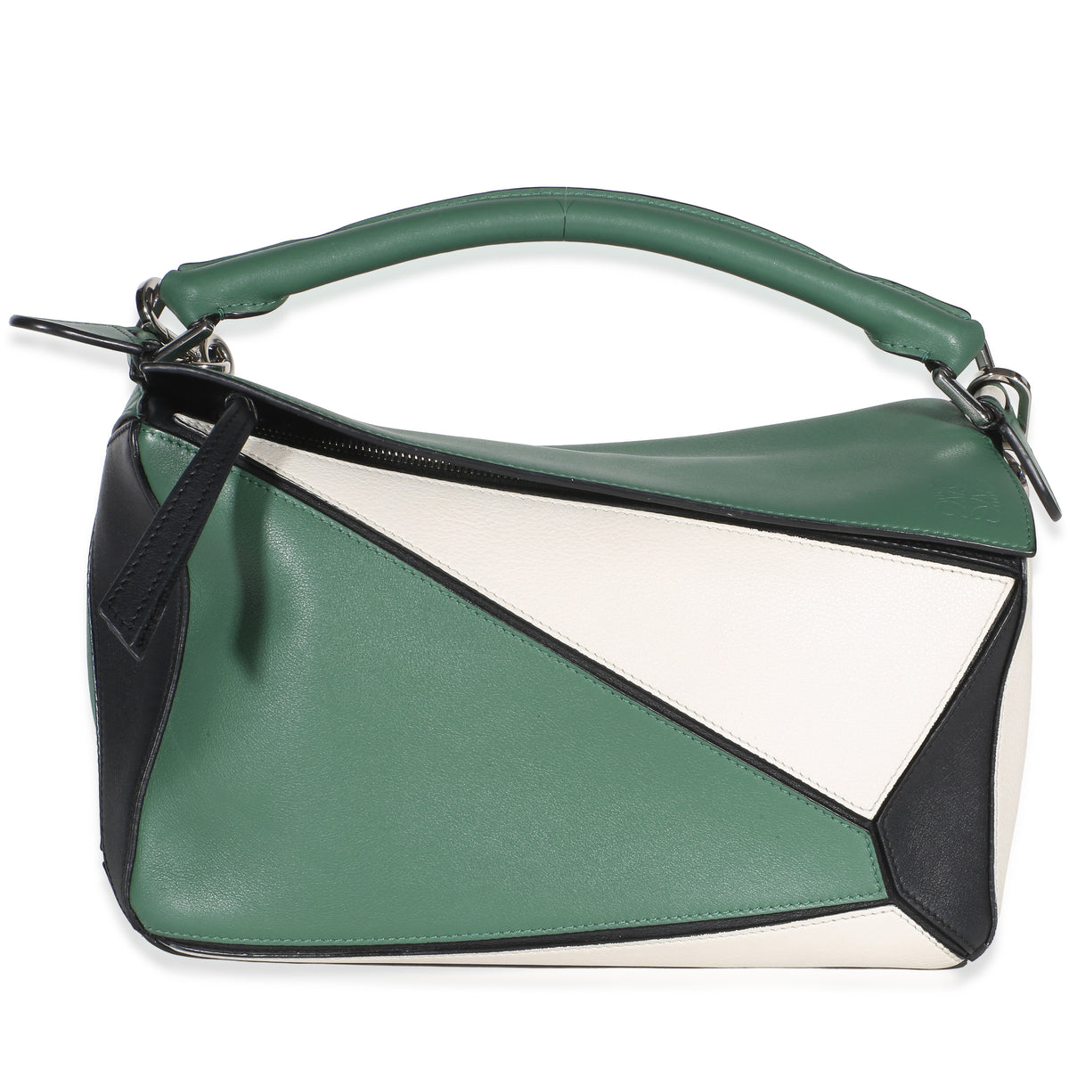Loewe Green Multicolor Calfskin Medium Puzzle Bag Handbag id