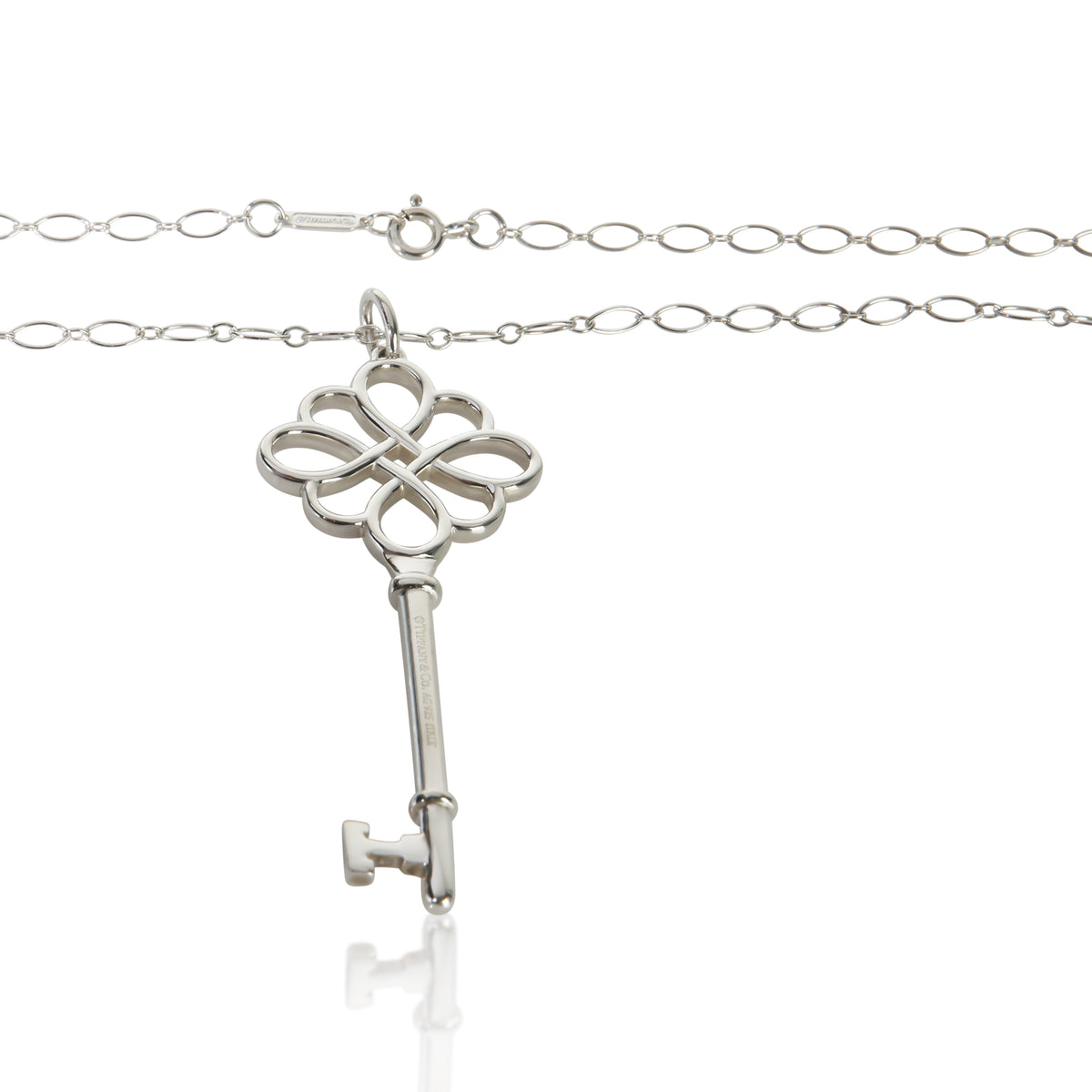 Tiffany & Co. Sterling Silver Knot Key Pendant 2