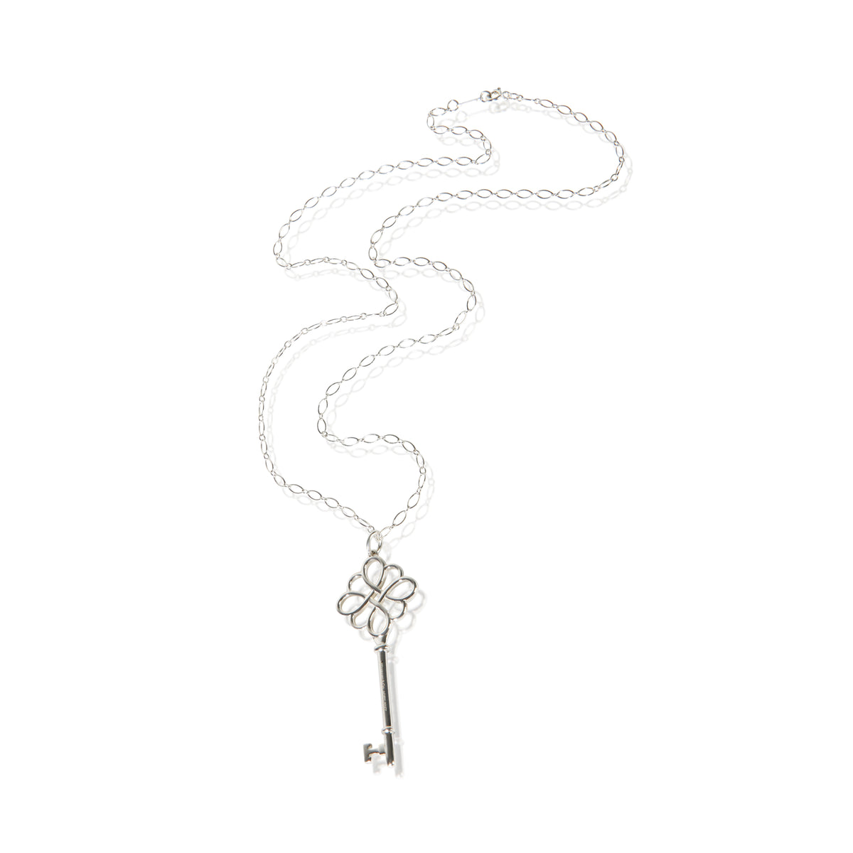 Tiffany & Co. Sterling Silver Knot Key Pendant 3