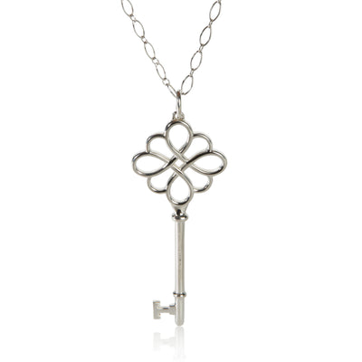 Tiffany & Co. Sterling Silver Knot Key Pendant fv