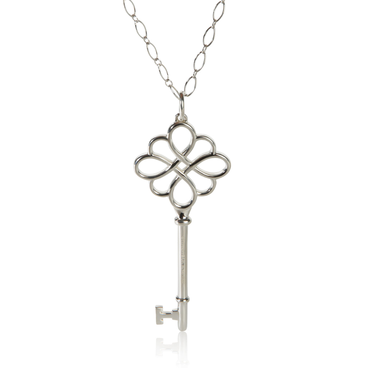 Tiffany & Co. Sterling Silver Knot Key Pendant fv