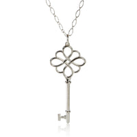 Tiffany & Co. Sterling Silver Knot Key Pendant fv