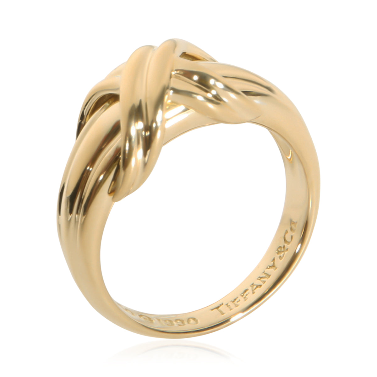 Tiffany & Co. Yellow Gold Signature X Ring 5