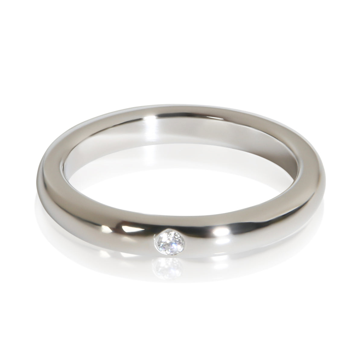 Tiffany & Co. Platinum Diamond Elsa Peretti Stacking Band fv