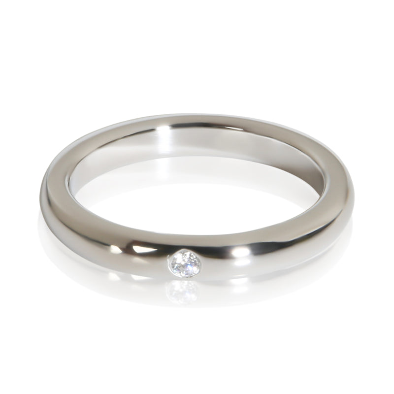 Tiffany & Co. Platinum Diamond Elsa Peretti Stacking Band fv
