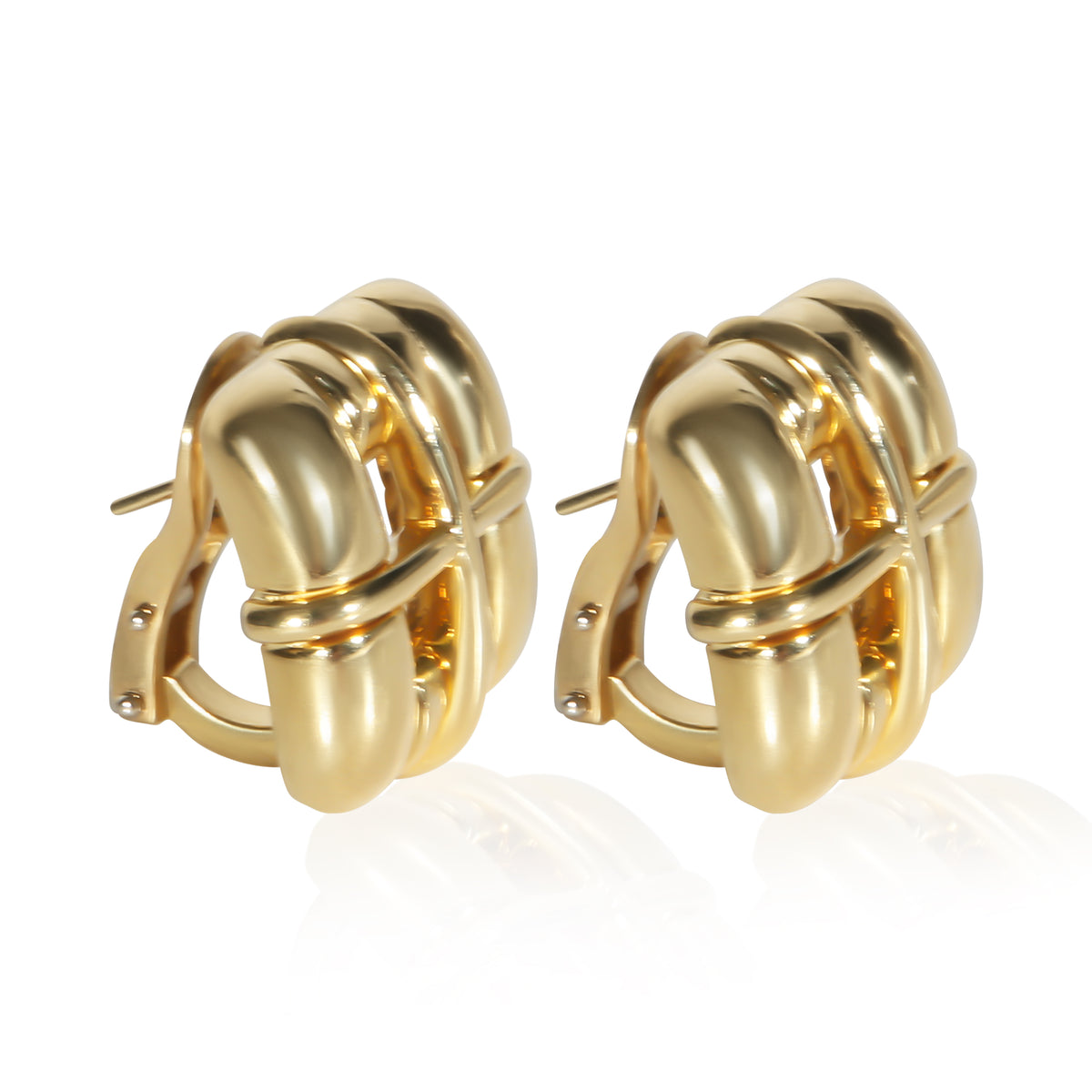 Tiffany & Co. Yellow Gold Square Window Biscayne Earrings 2