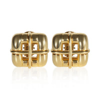 Tiffany & Co. Yellow Gold Square Window Biscayne Earrings fv