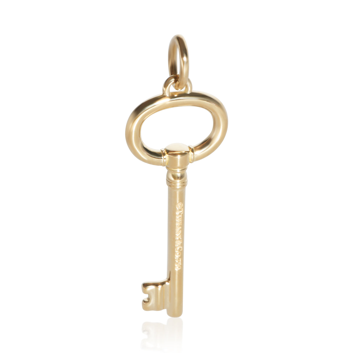 Tiffany & Co. Yellow Gold Small Oval Key Pendant 3