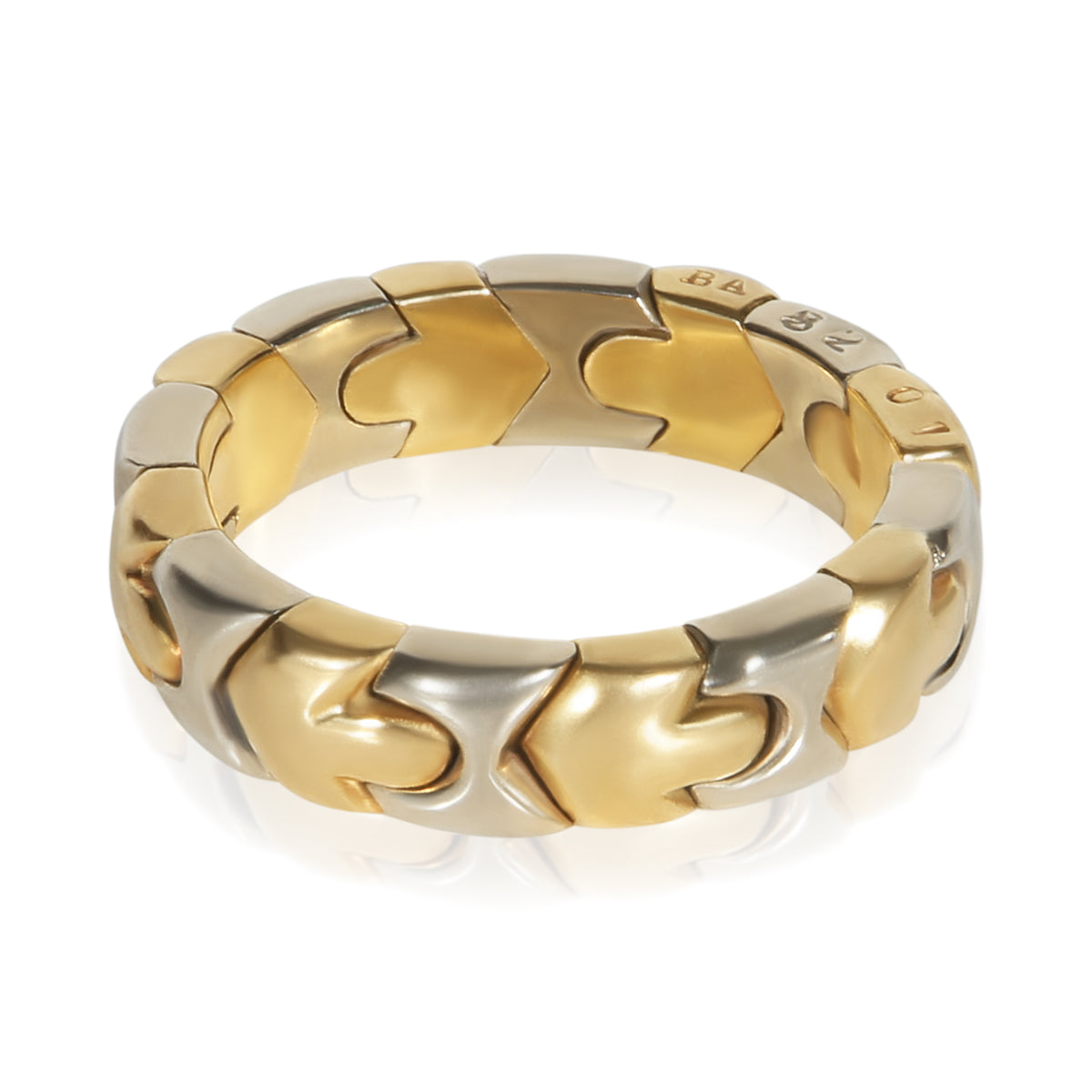 BVLGARI White Gold & Yellow Gold Alveare Flexible Ring 2