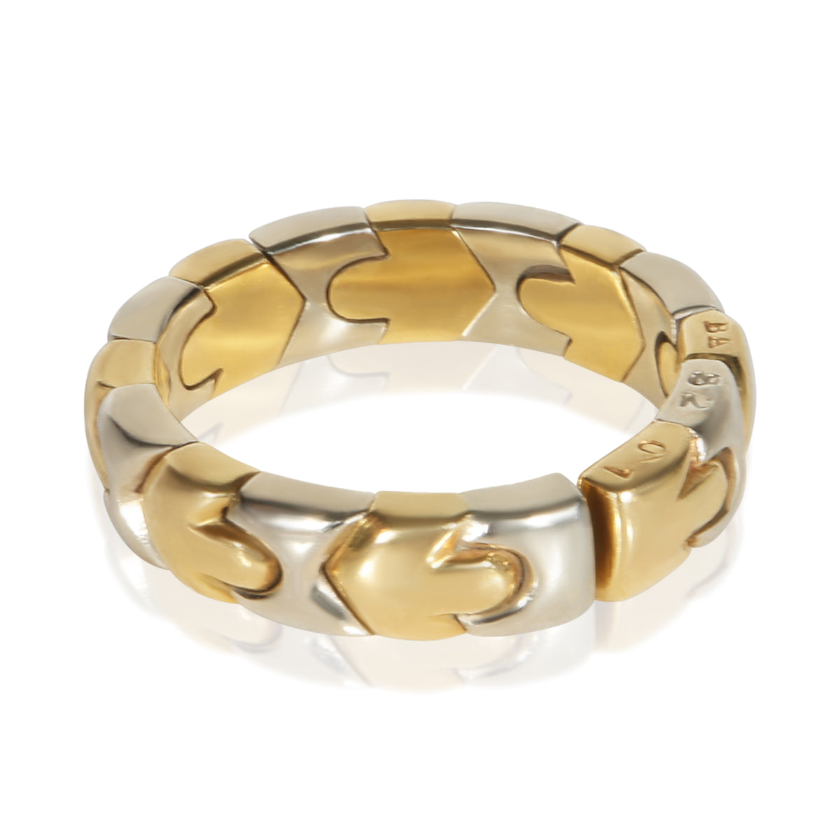 BVLGARI White Gold & Yellow Gold Alveare Flexible Ring 3