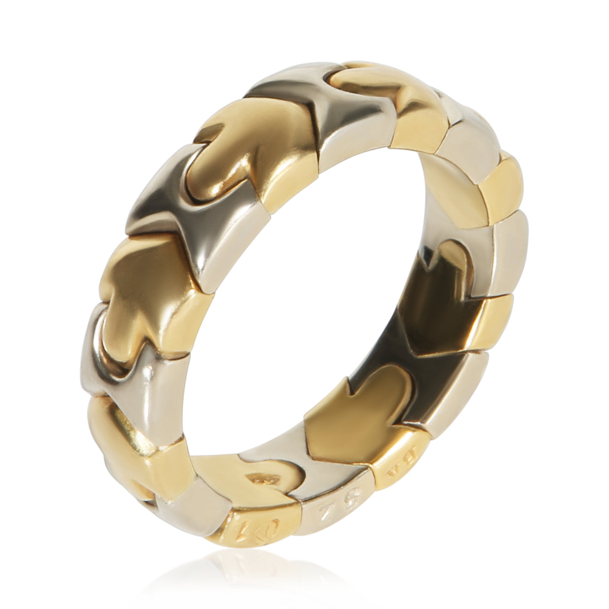 BVLGARI White Gold & Yellow Gold Alveare Flexible Ring 4
