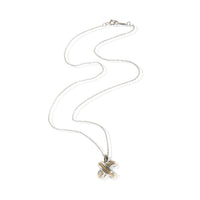 Tiffany & Co. Yellow Gold & Sterling Silver Signature X Pendant 3