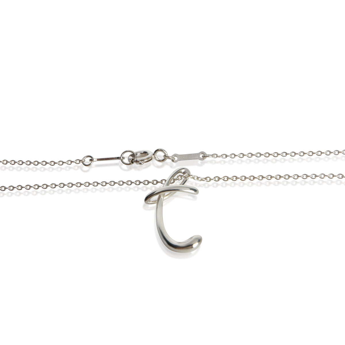 Tiffany & Co. Sterling Silver Elsa Peretti Initial T Pendant 2