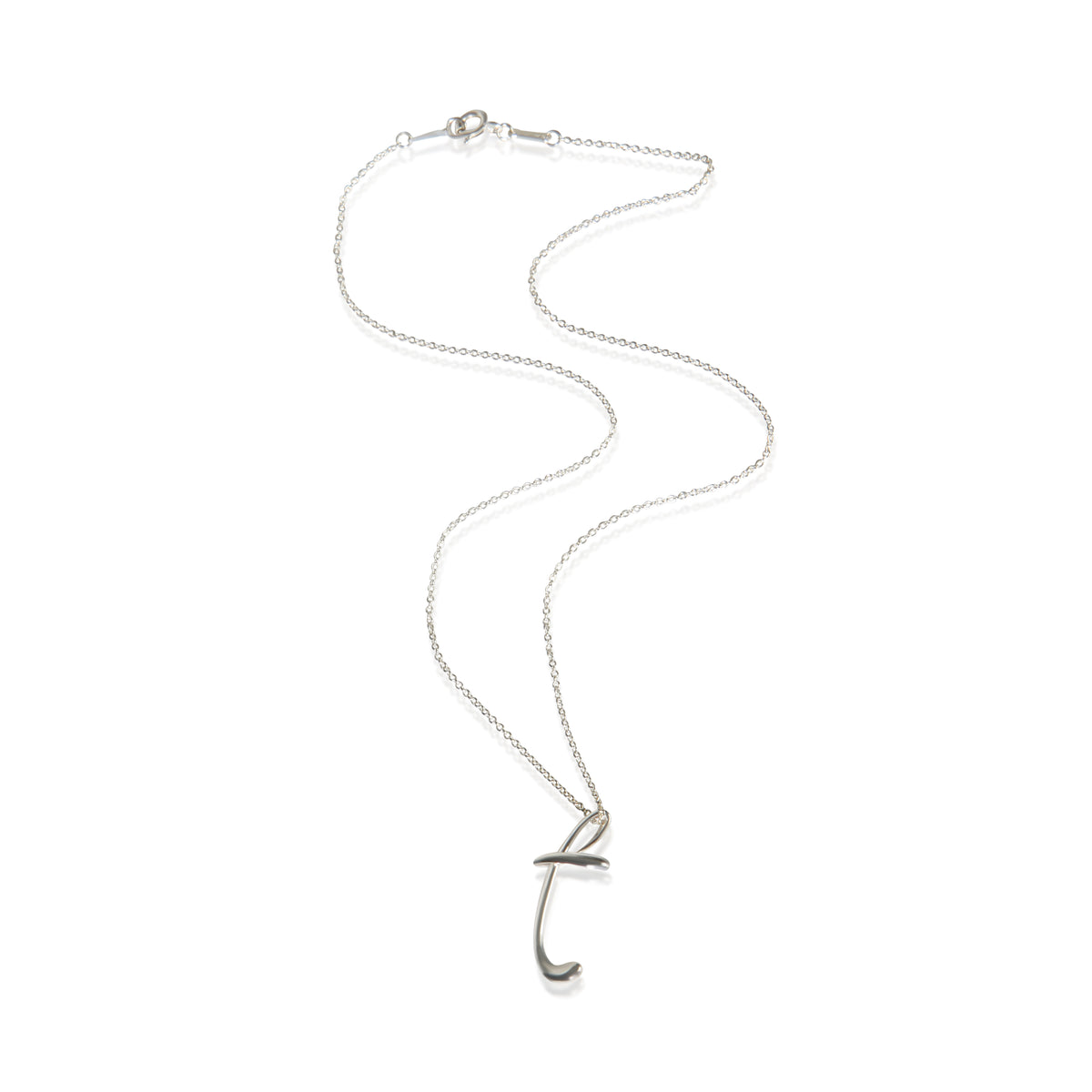 Tiffany & Co. Sterling Silver Elsa Peretti Initial T Pendant 3