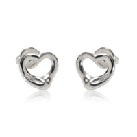 Tiffany & Co. Sterling Silver Elsa Peretti Open Heart Earrings