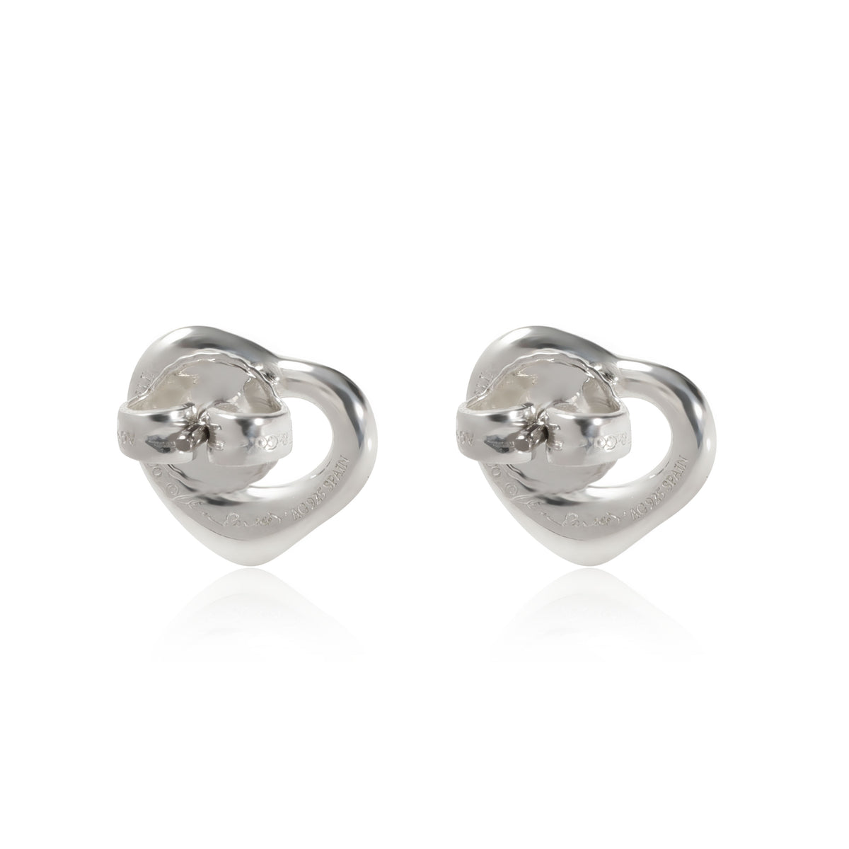 Tiffany & Co. Sterling Silver Elsa Peretti Open Heart Earrings