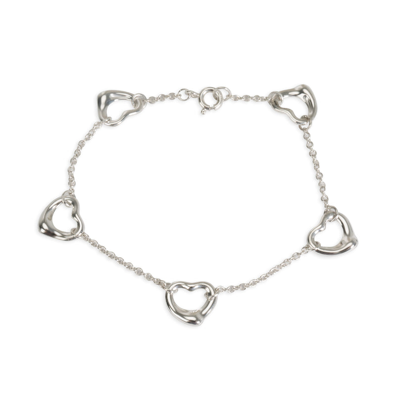 Tiffany & Co. Sterling Silver Elsa Peretti Open Heart Bracelet fv