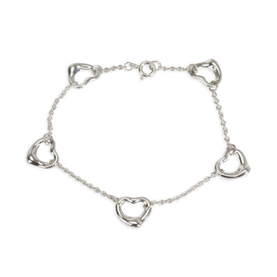 Tiffany & Co. Sterling Silver Elsa Peretti Open Heart Bracelet fv