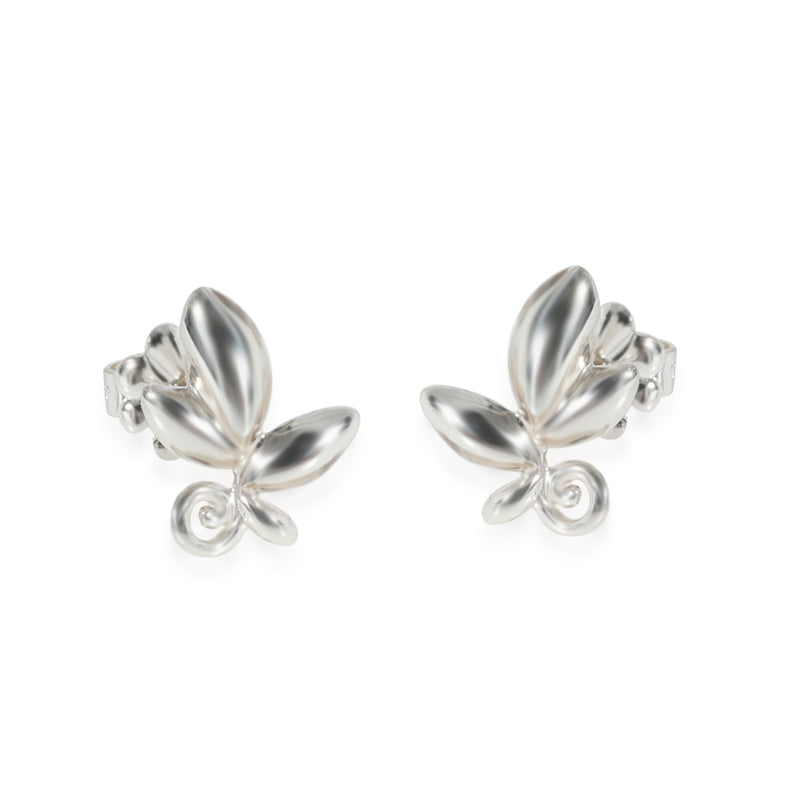Tiffany & Co. Sterling Silver Paloma Picasso Olive Leaf Earrings fv