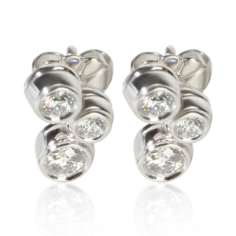 Tiffany & Co. Platinum Diamond Bubble Earrings fv