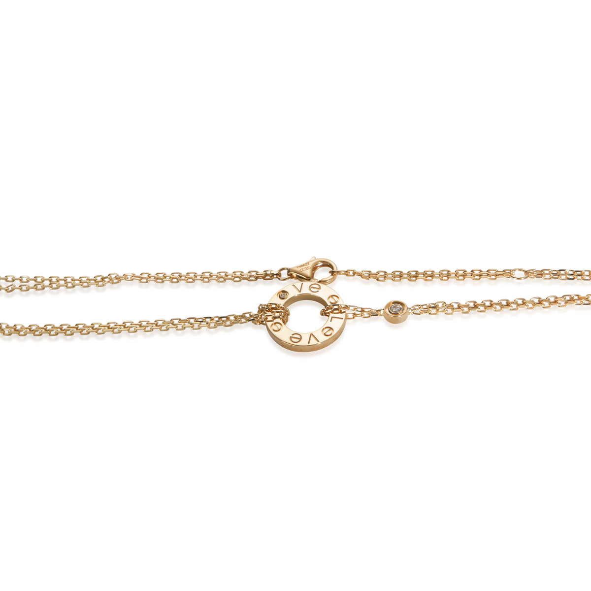Cartier Yellow Gold Diamond Love Necklace 2