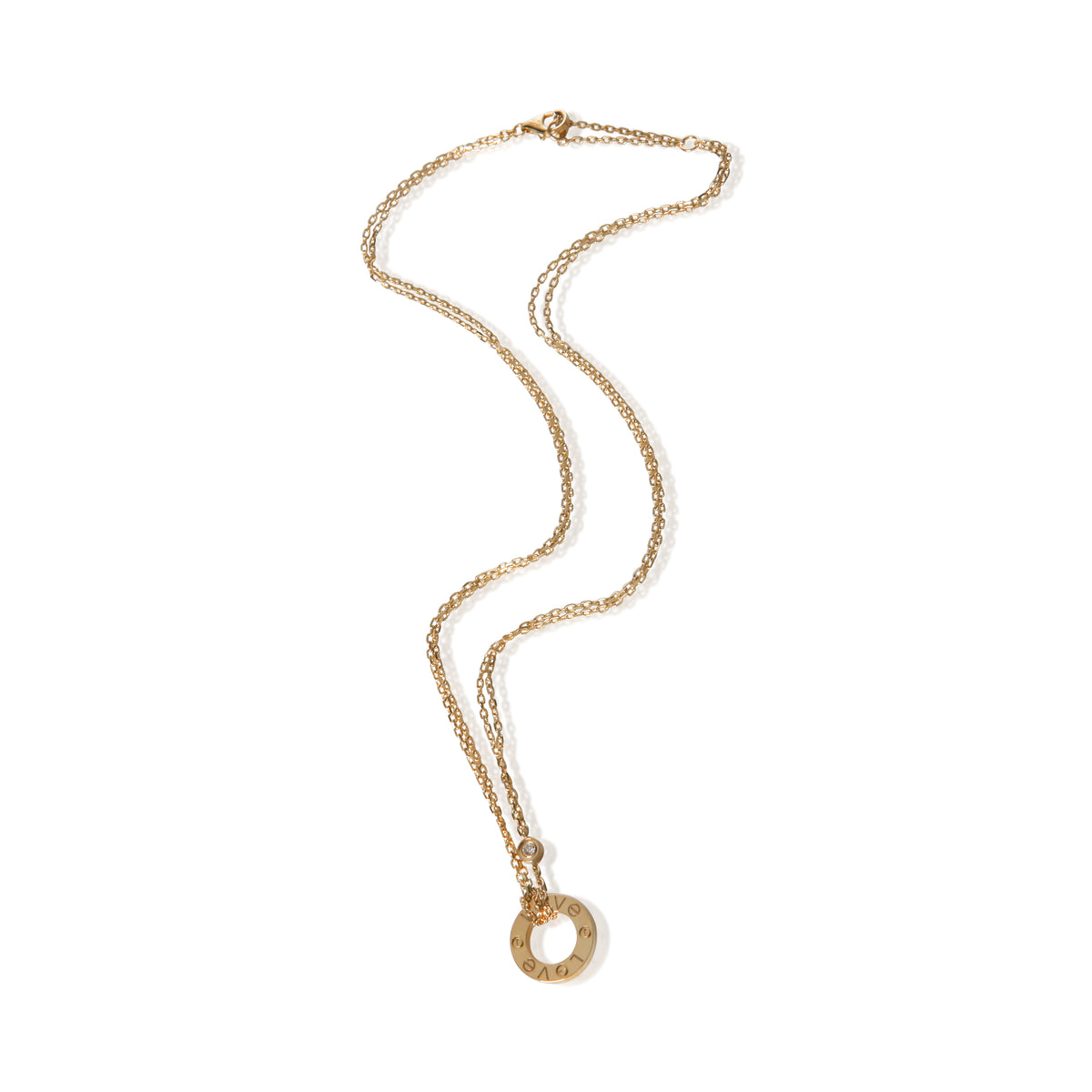 Cartier Yellow Gold Diamond Love Necklace 3